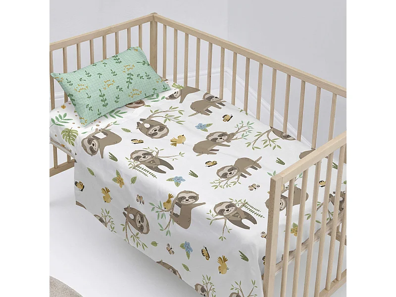 Juego de sabana Cuna (100x130 cm) Happy sloth