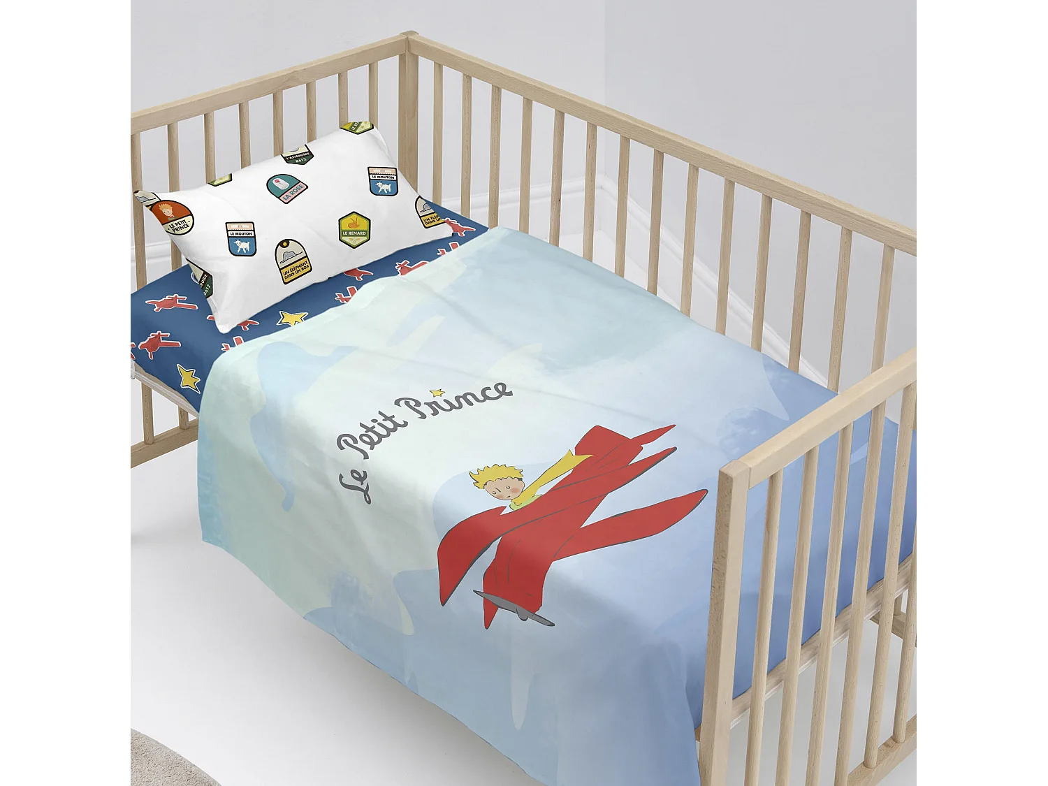 Parure drap Lit Bébé 120x180 cm Son avion