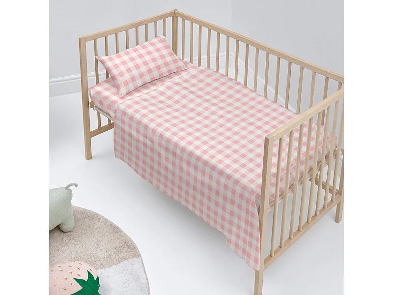 Bettlaken-set Kinderbett 100x130 cm Vichy