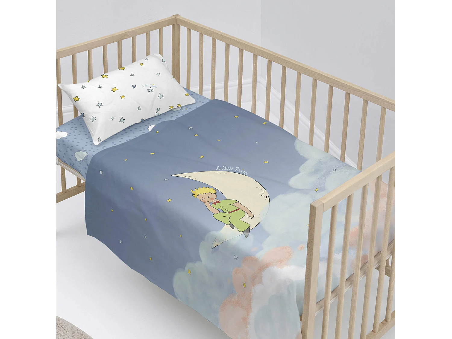 Parure drap Lit Bébé 120x180 cm La lune