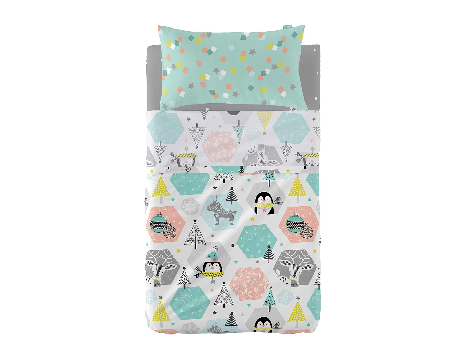 Parure drap Lit Bébé 120x180 cm Winter