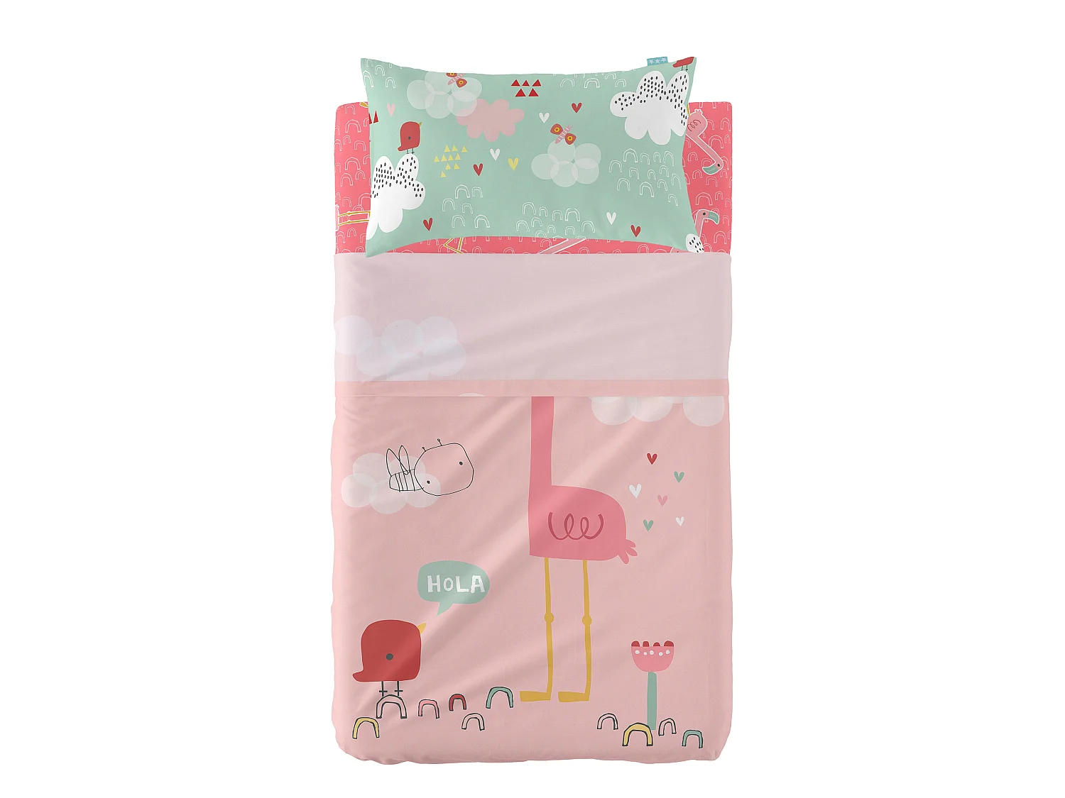 Juego de sabana Cuna (100x130 cm) Hola