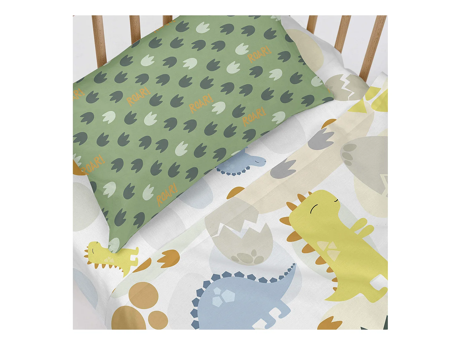 Bettlaken-set Kinderbett 100x130 cm Happydino