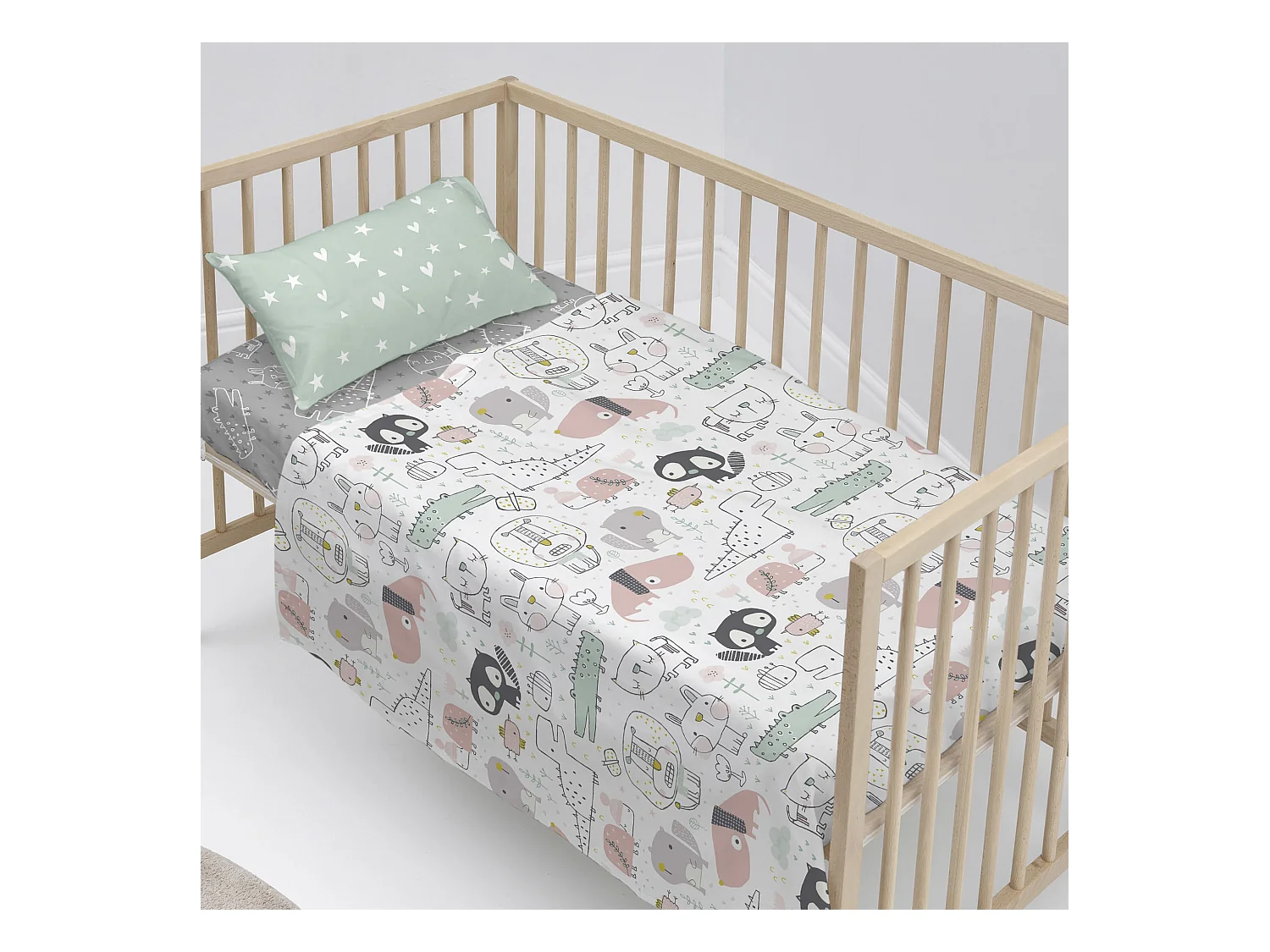Juego de sabana Maxicuna (120x180 cm) Best buddies