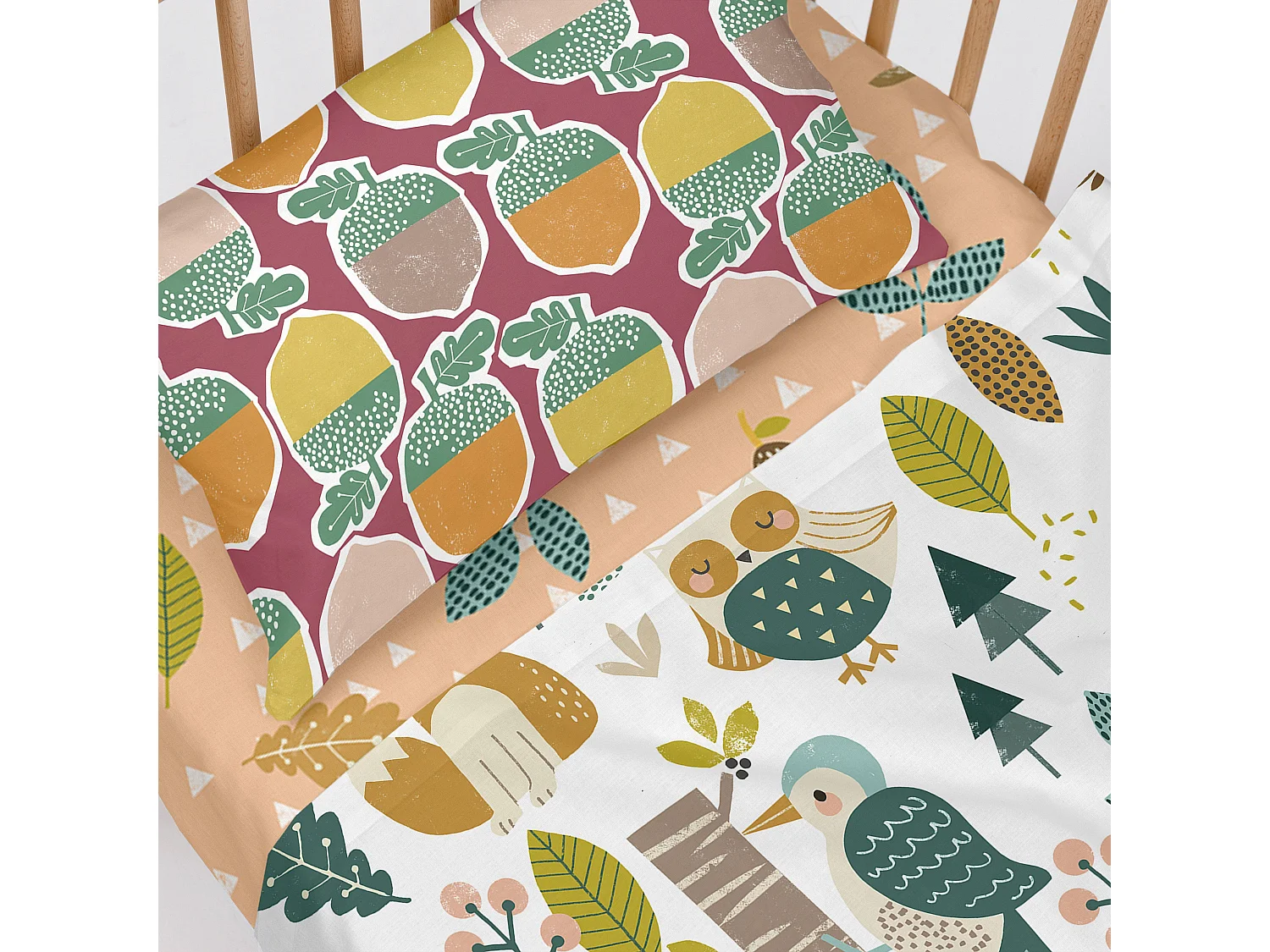 Bettlaken-set Kinderbett 100x130 cm Harvestwood