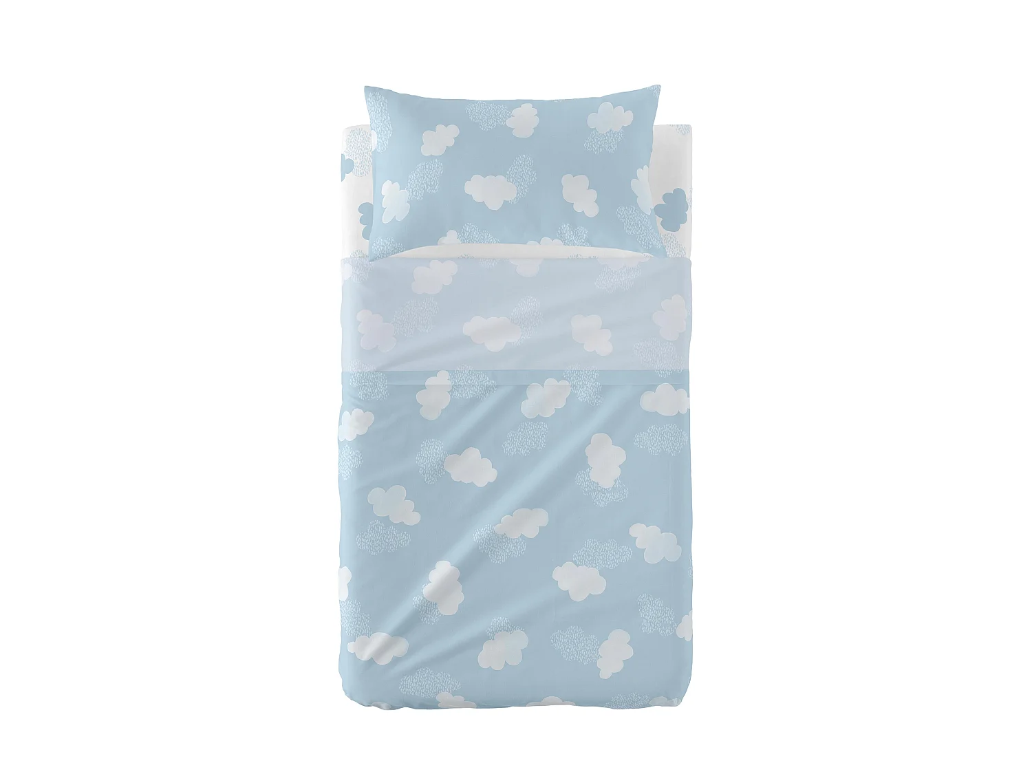 Bettlaken-set Kinderbett 120x180 cm Clouds