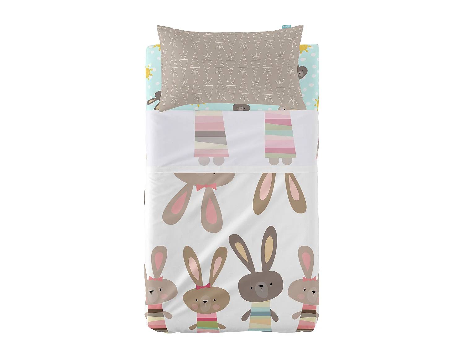 Juego de sabana Maxicuna (120x180 cm) Rabbit family