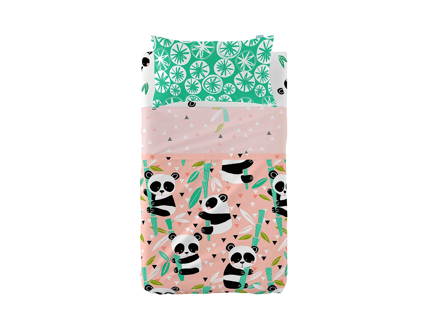 Parure drap Lit Bébé 120x180 cm Panda garden