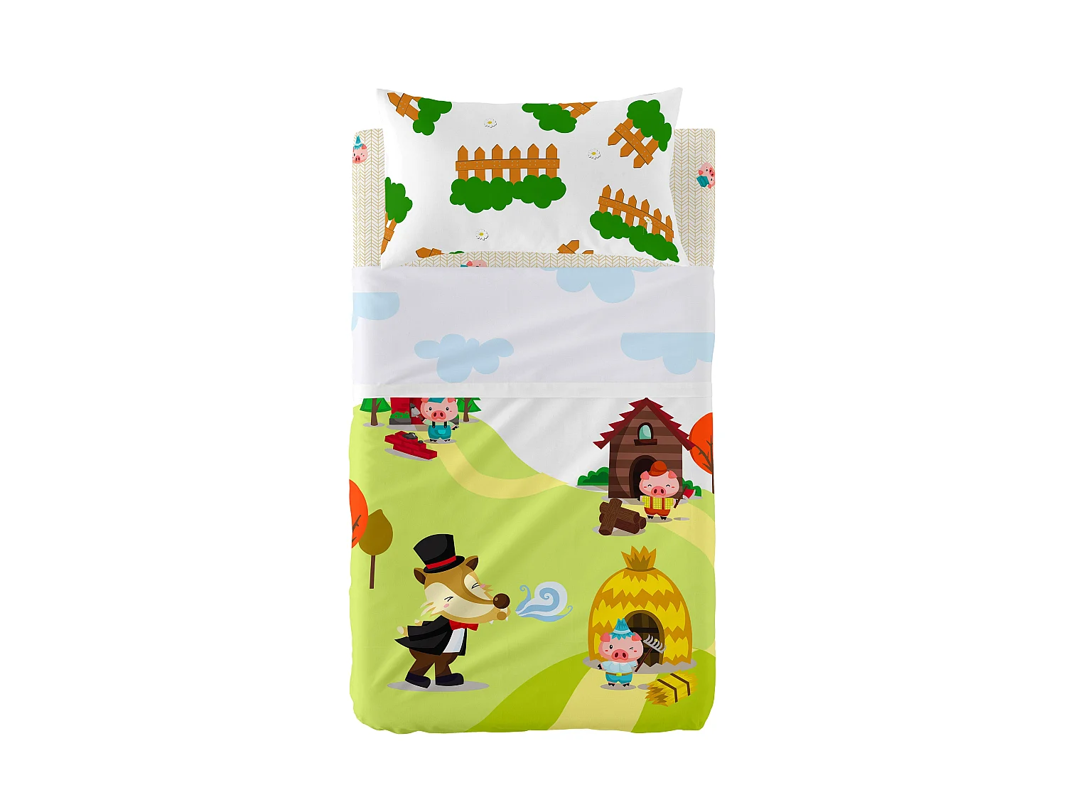 Bettlaken-set Kinderbett 120x180 cm Piggys