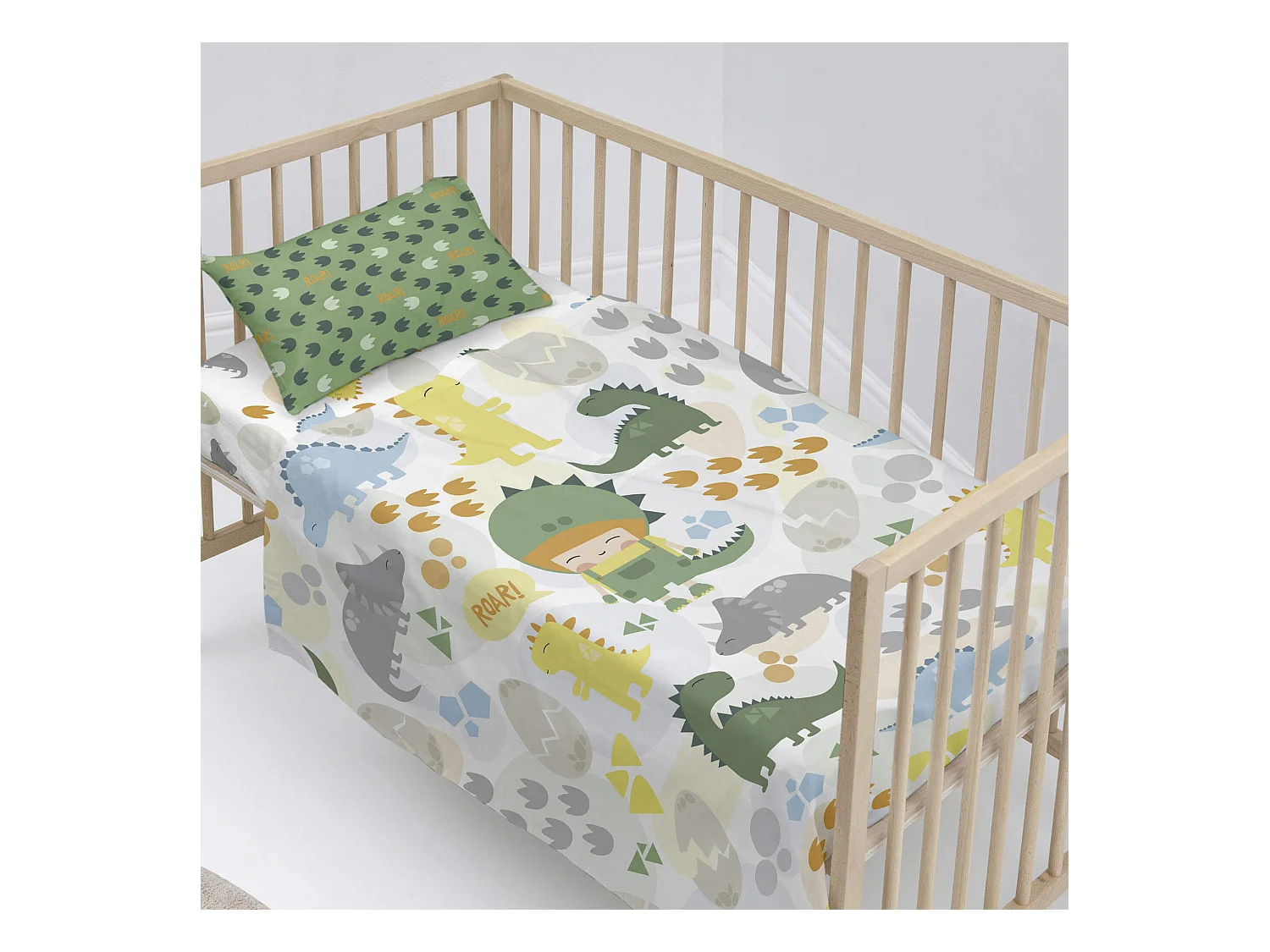 Bettlaken-set Kinderbett 120x180 cm Happydino