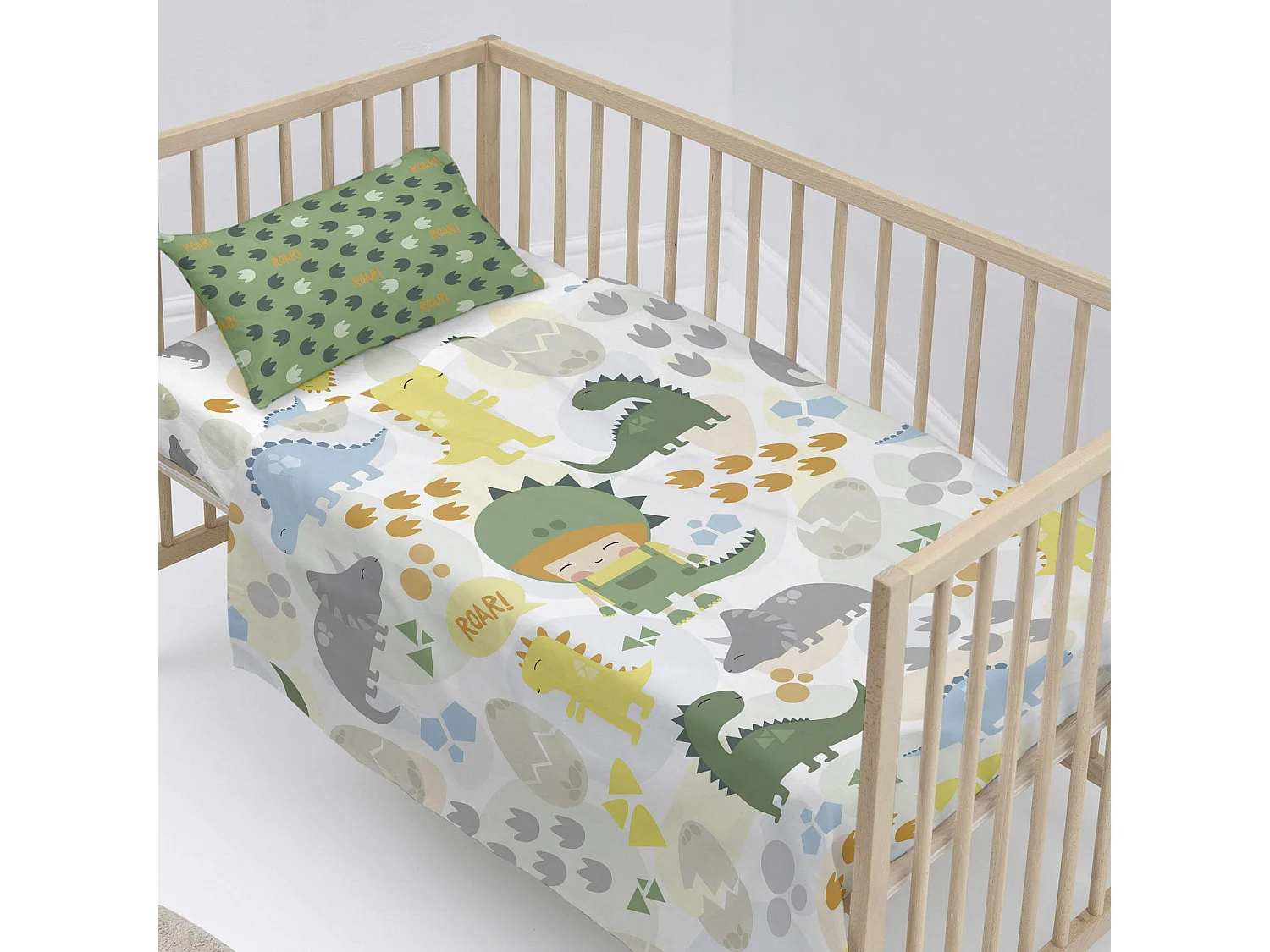 Parure drap Lit Bébé 120x180 cm Happydino