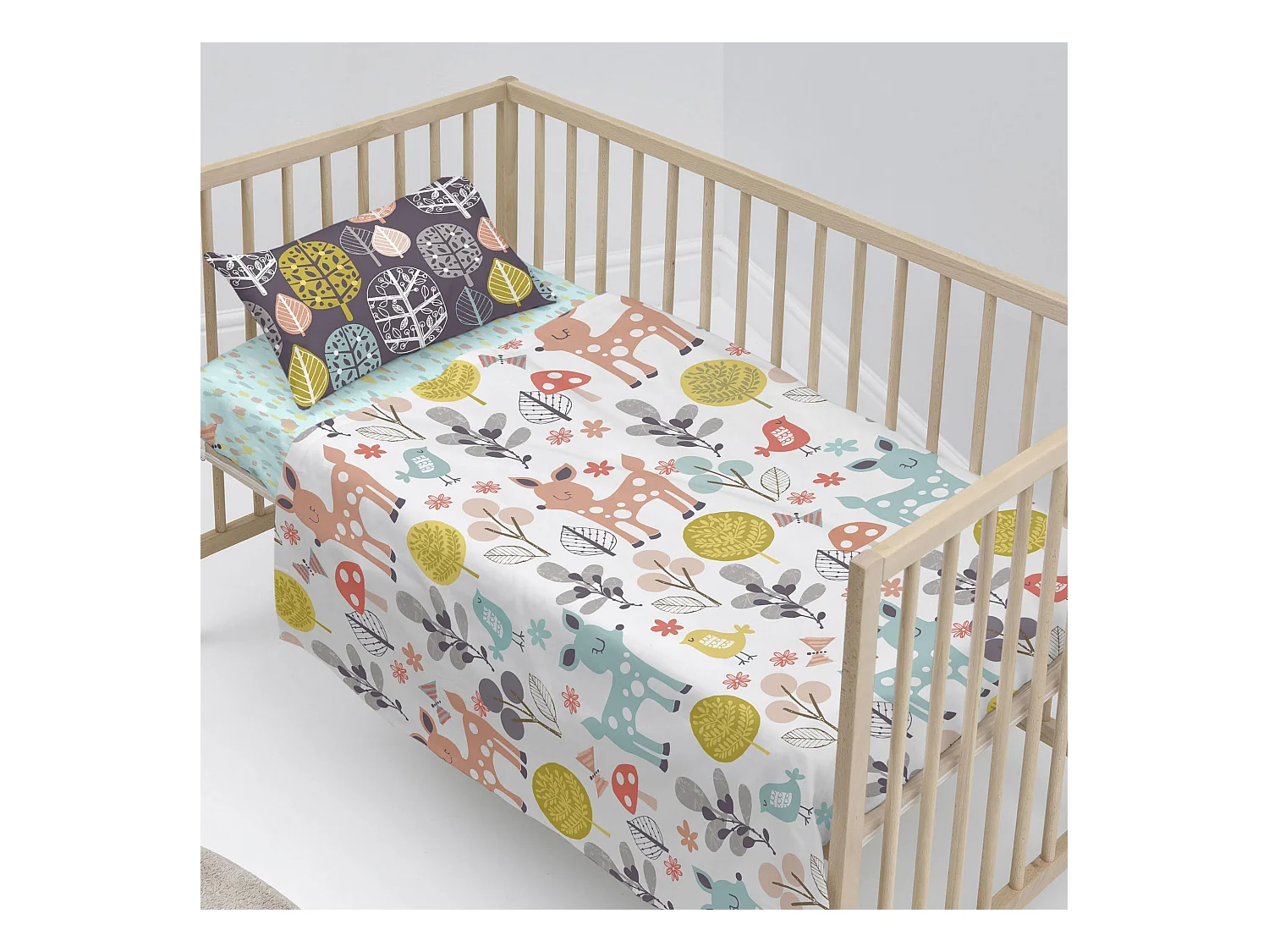 Bettlaken-set Kinderbett 120x180 cm Woodland