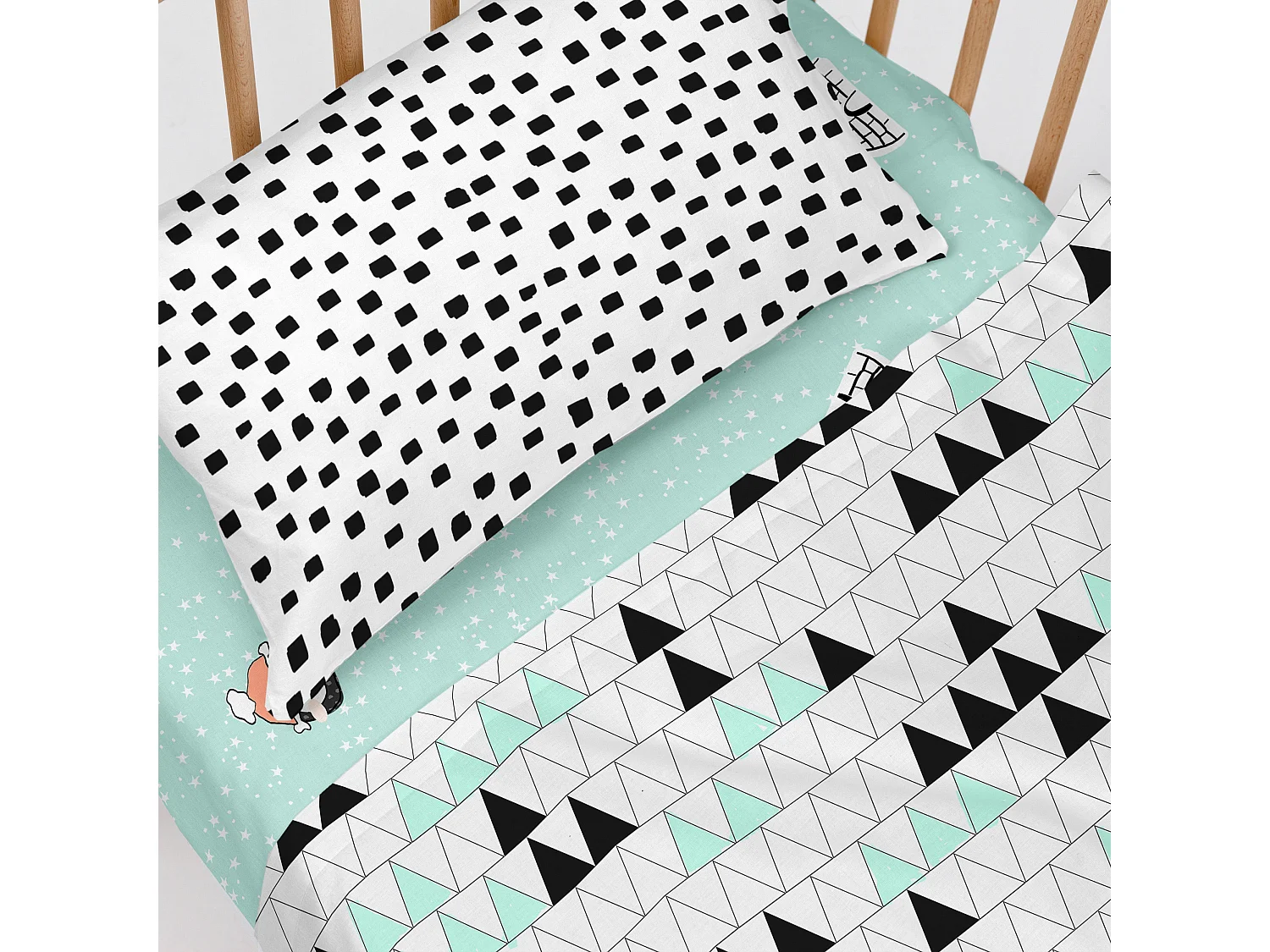 Parure drap Lit Bébé 120x180 cm Igloo