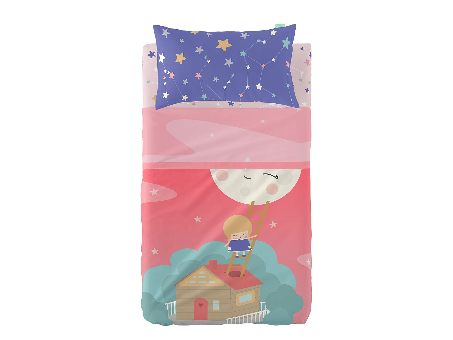 Bettlaken-set Kinderbett 120x180 cm Moon dream