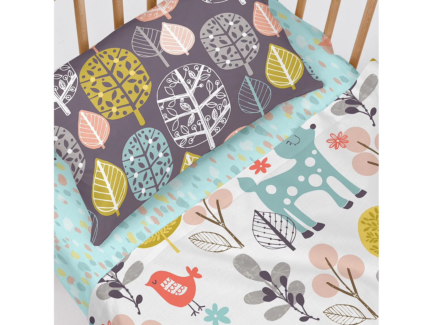 Juego de sabana Cuna (100x130 cm) Woodland