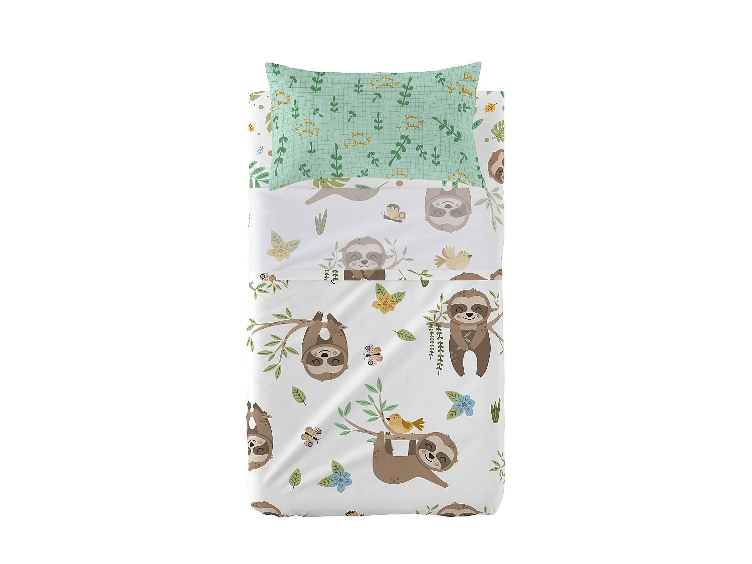 Parure lenzuola Lettino 120x180 cm Happy sloth