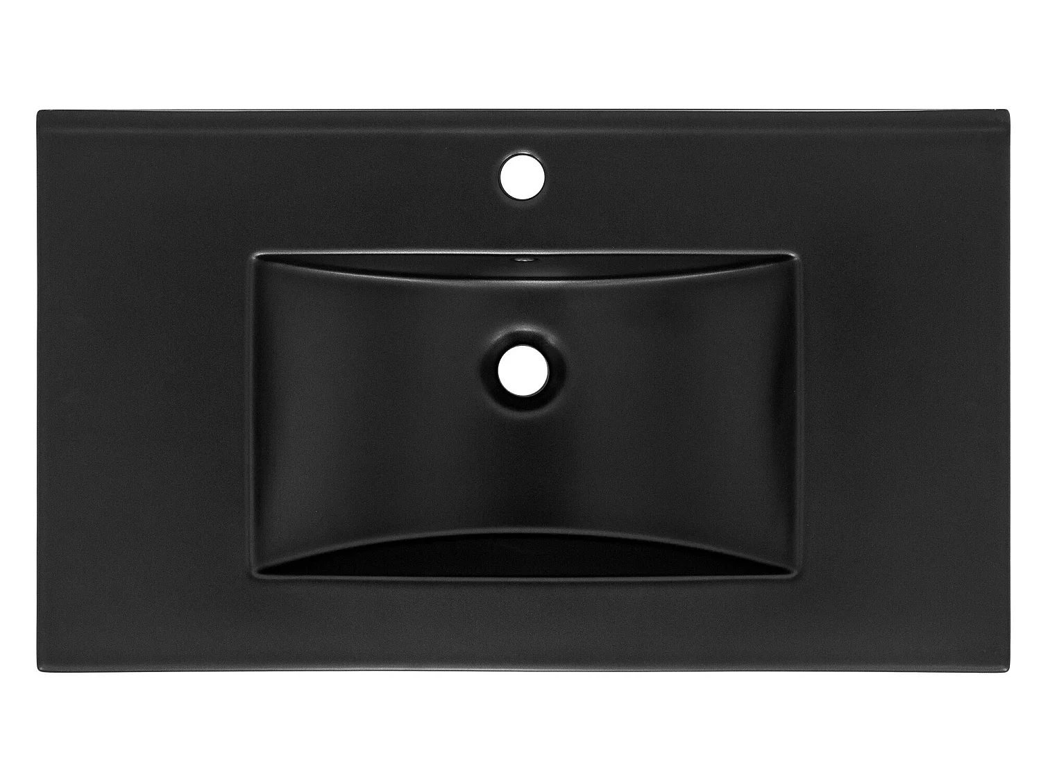 Lavabo à encastrer noir mat céramique 810x470x175mm ML-DESIGN