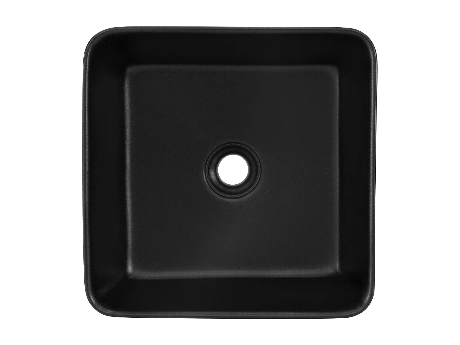 Lavabo da appoggio in ceramica lavandino nero set di scarico cromato 39 x 15 cm