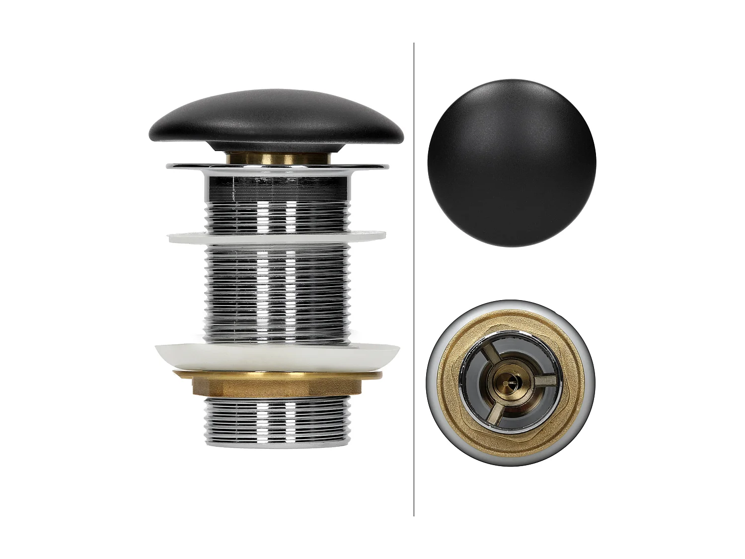 Vasque à poser en céramique lavabo avec garniture de vidange noir 550 x 420 mm