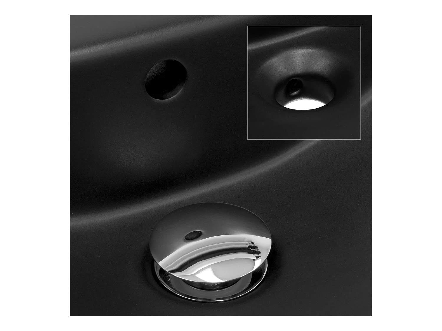 Lavabo in ceramica nera con scarico a scomparsa lavabo moderno ML-DESIGN