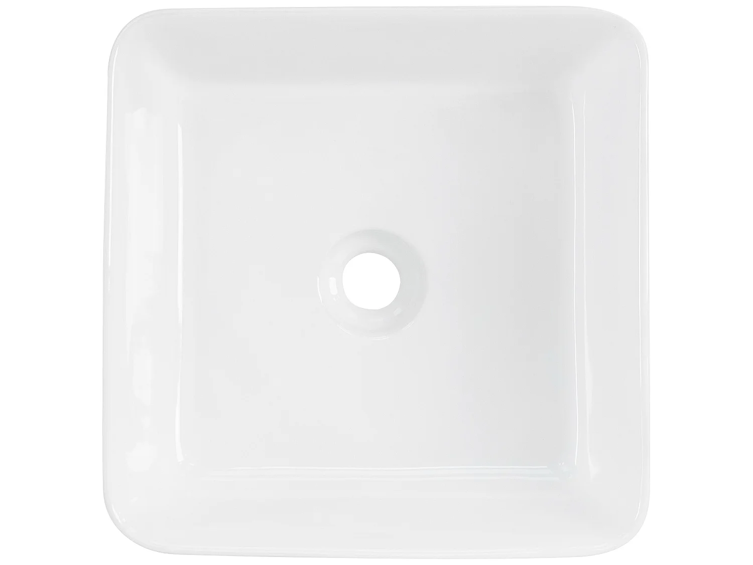 Vasque à poser en céramique blanc lavabo 390x390x150 mm ML-DESIGN