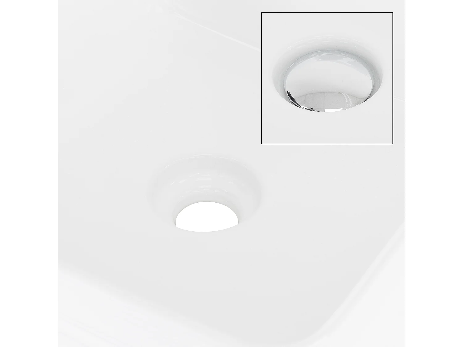 Vasque à poser en céramique blanc lavabo 390x390x150 mm ML-DESIGN