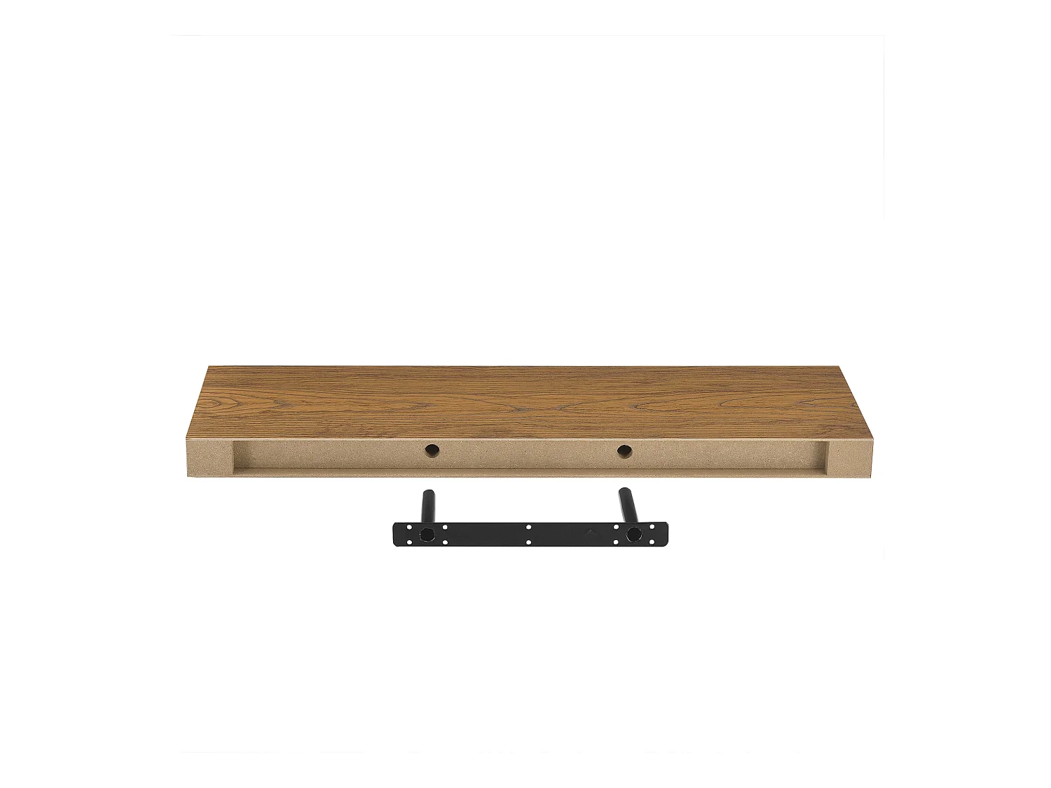 Étagère murale avec porte-clé effet bois marron 80 x 23.5 x 5 cm 03_0001719