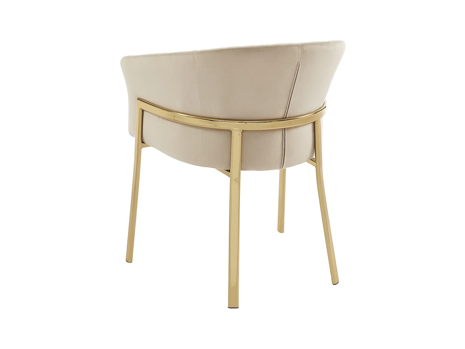Lot de 2 chaises avec accoudoirs en velours et métal doré - Beige - ZAOVA de Pascal MORABITO