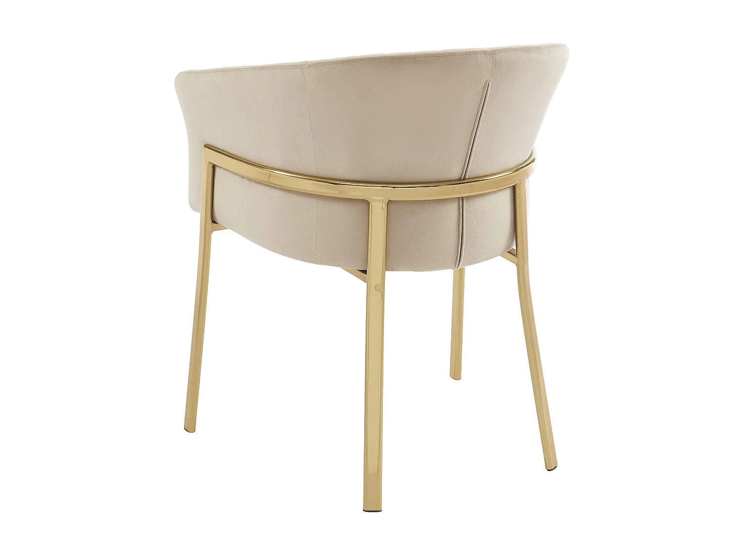 Sedia con braccioli in Velluto e Metallo Dorato Beige - Lotto di 2 - ZAOVA di Pascal MORABITO