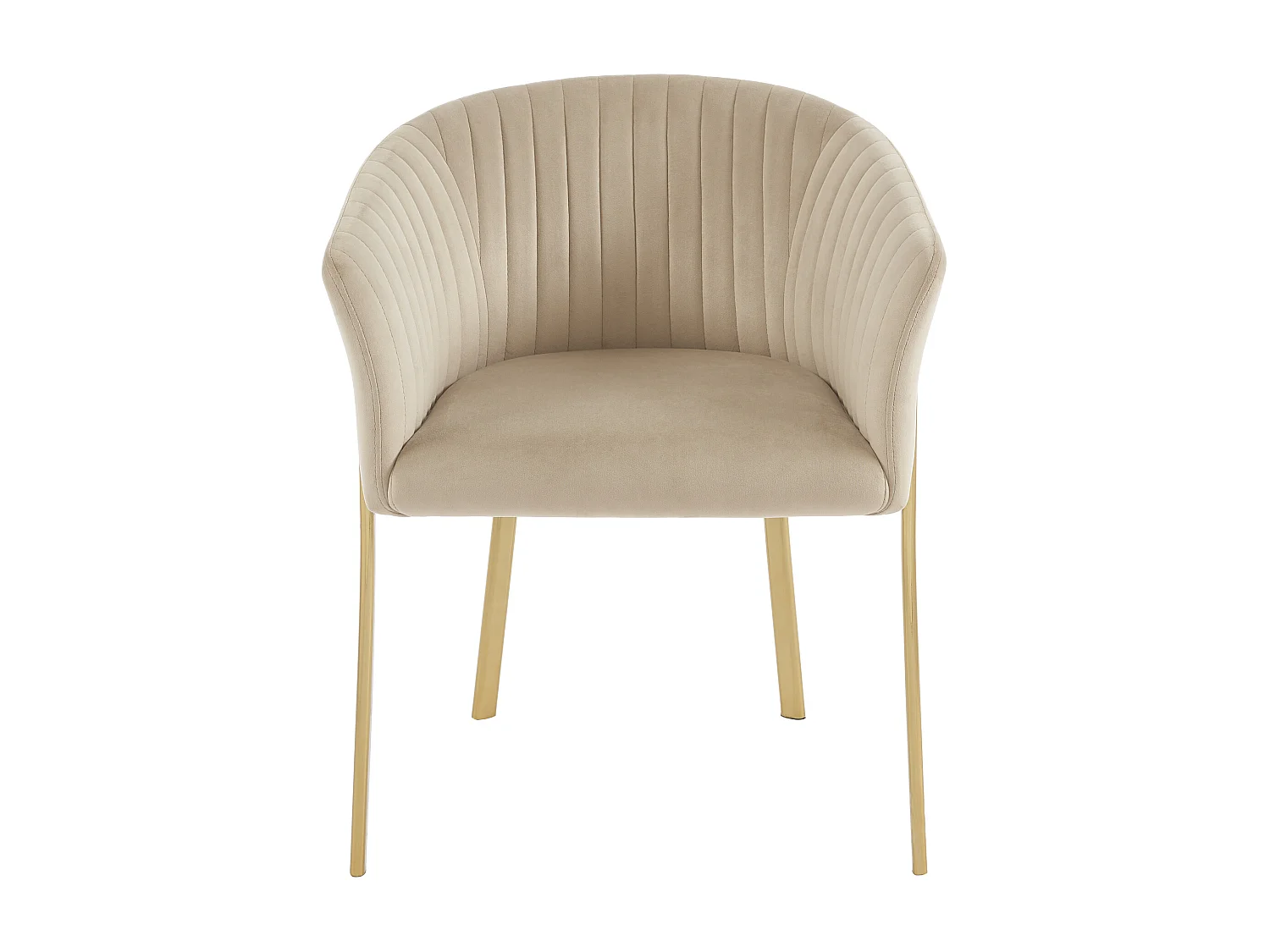 Sedia con braccioli in Velluto e Metallo Dorato Beige - Lotto di 2 - ZAOVA di Pascal MORABITO