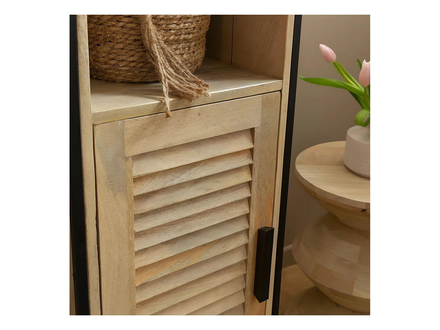 Colonne en bois de manguier Coralie