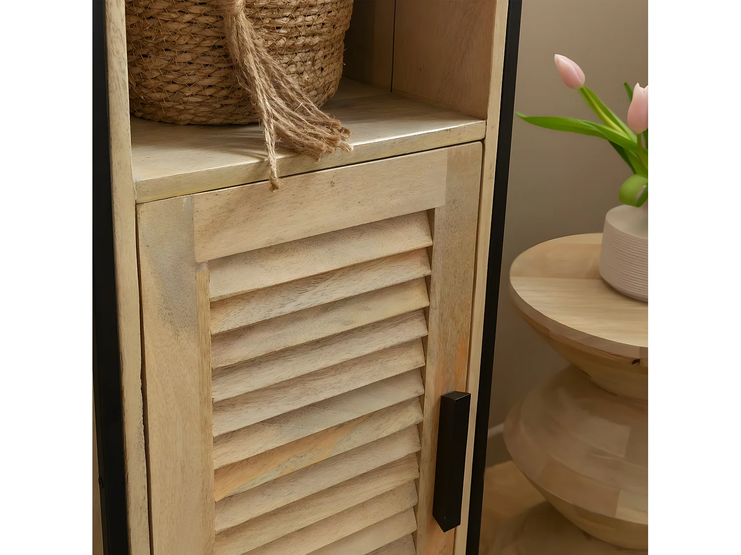 Colonne en bois de manguier Coralie