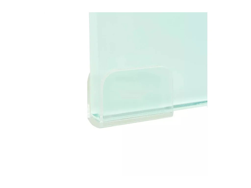 Mueble TV buffet TV diseño práctico televisión para monitor de 90 cm cristal blanco 2502252