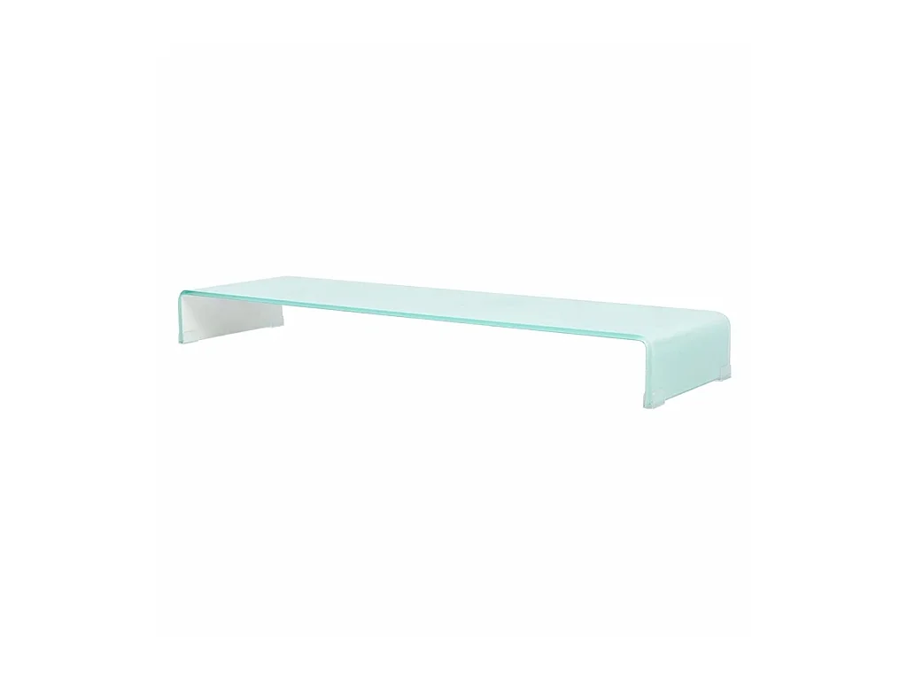 Móvel de TV Buffet de TV design prático suporte de televisão para monitor 120 cm vidro branco 2502225