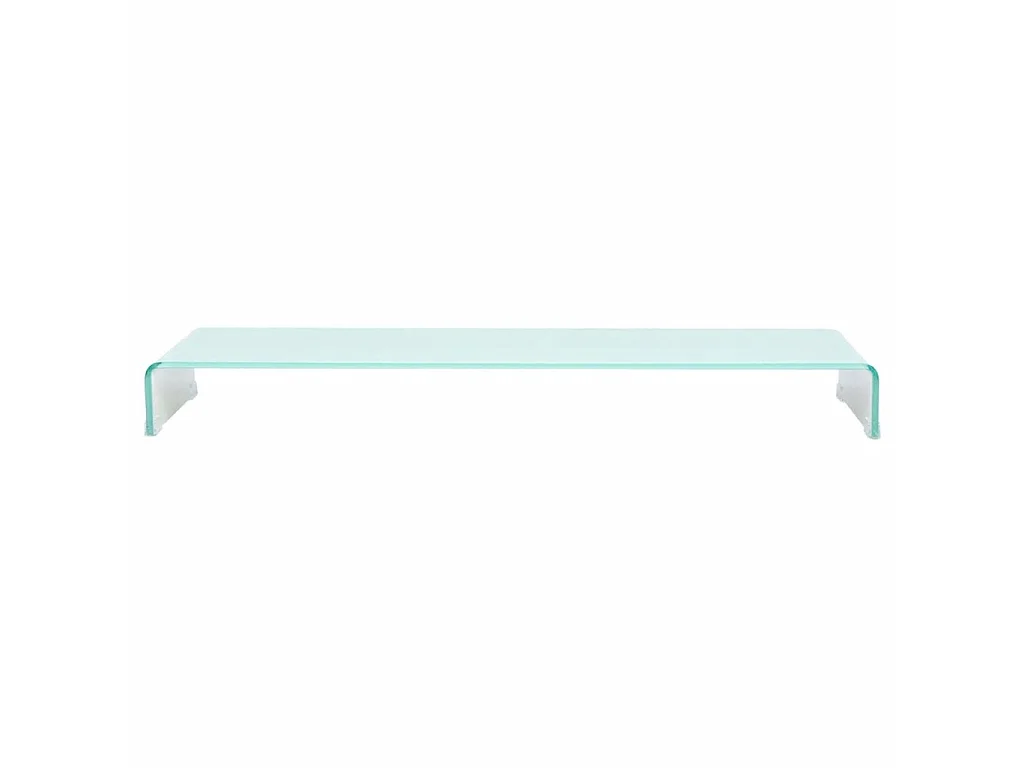 Móvel de TV Buffet de TV design prático suporte de televisão para monitor 120 cm vidro branco 2502225