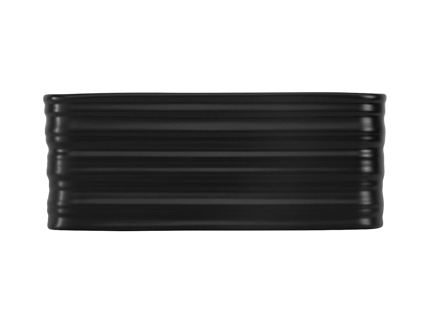 Lavabo nero in ceramica lavello quadrato da appoggio scarico standard 39 x 15 cm