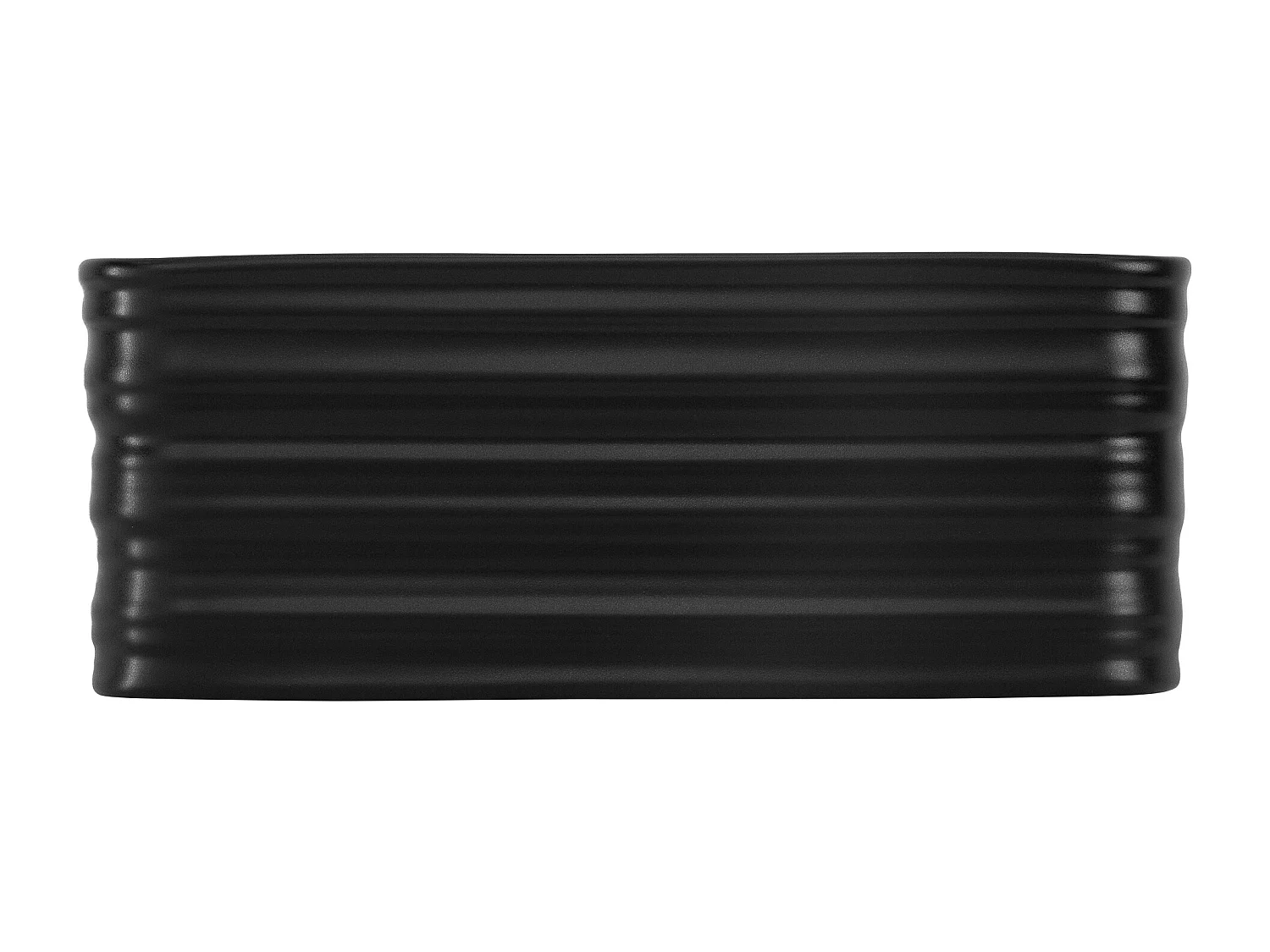 Vasque à poser carré noir mat céramique 390x390x150 mm lave main salle de bain