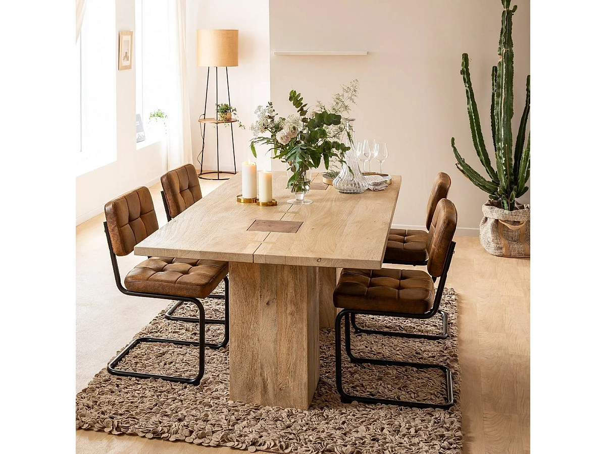 Table à manger en bois de manguier Vivien