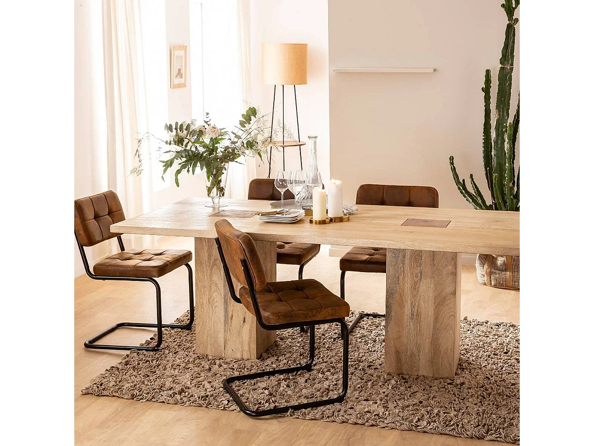 Table à manger en bois de manguier Vivien