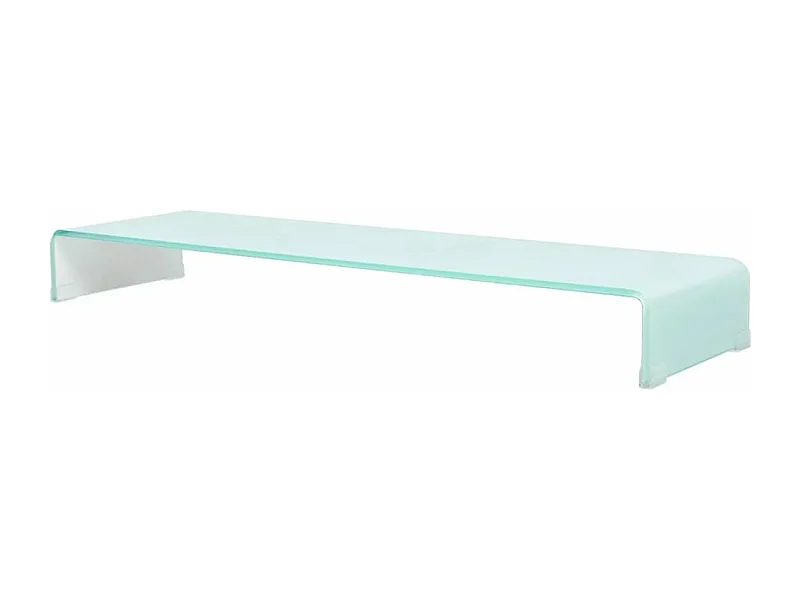 Móvel de TV Buffet de TV design prático suporte de televisão para monitor 110 cm vidro branco 2502223