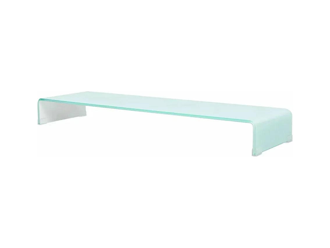 Móvel de TV Buffet de TV design prático suporte de televisão para monitor 110 cm vidro branco 2502223