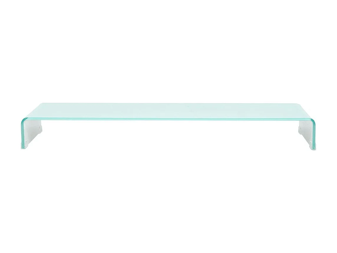 Móvel de TV Buffet de TV design prático suporte de televisão para monitor 110 cm vidro branco 2502223