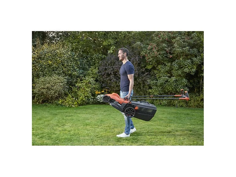 Cortacésped BLACK + DECKER 1400W 34cm - Mango tipo bicicleta BEMW461BH