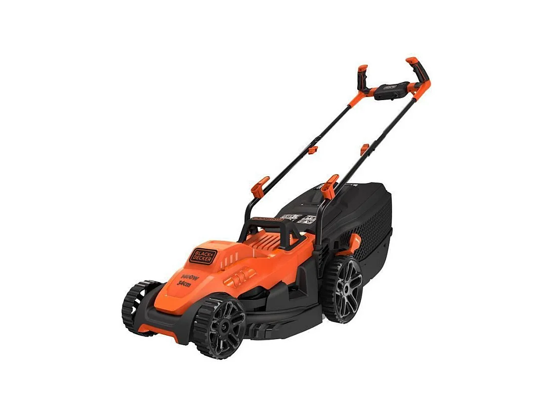 BLACK + DECKER Tondeuse  34cm 1400W - Poignee Bike BEMW461BH