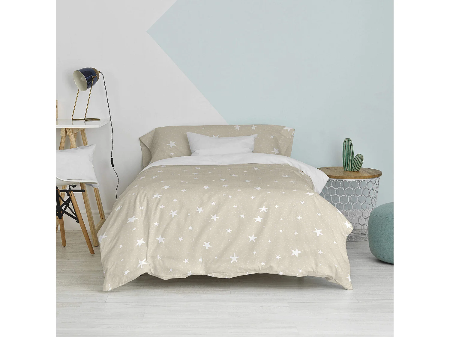 Parure housse de couette 140x200 cm Little star