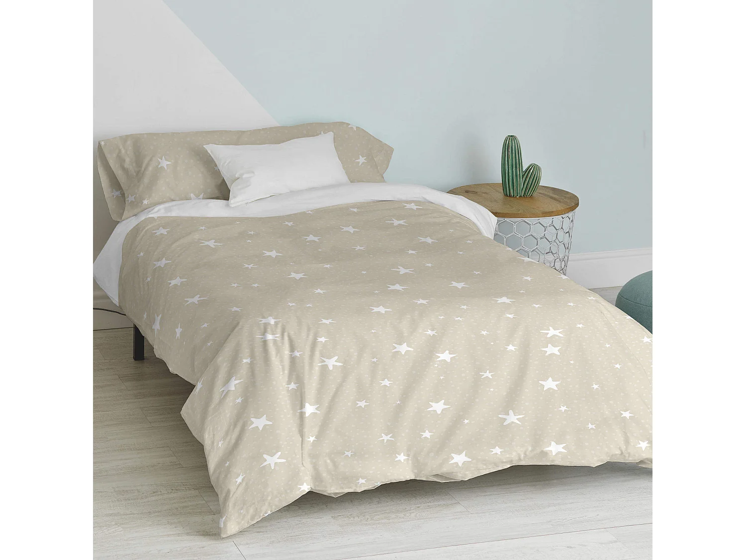 Parure housse de couette 140x200 cm Little star