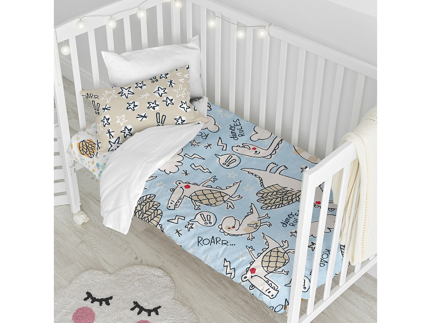 Ifundom Housse De Matelas Pour Berceau En Coton Blanc