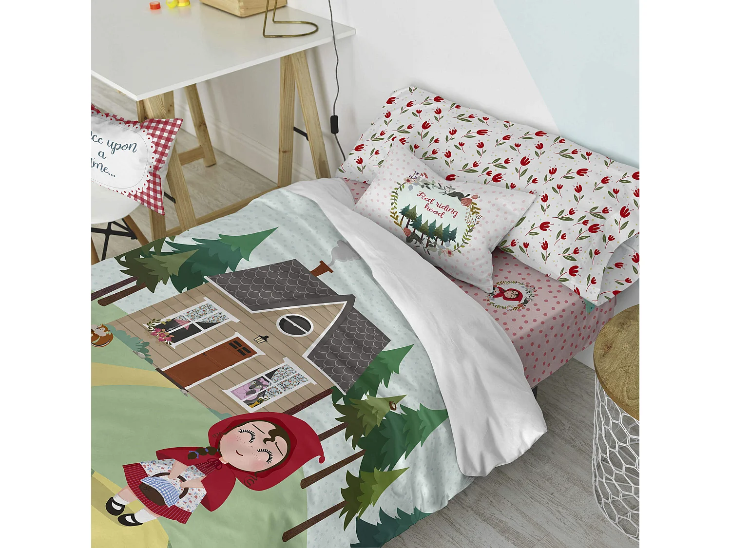 Bettbezug-set 135/140x200 cm Red riding hood