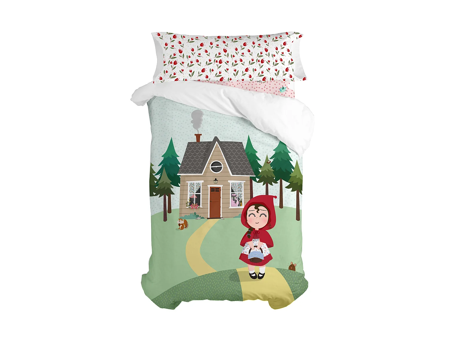 Bettbezug-set 135/140x200 cm Red riding hood