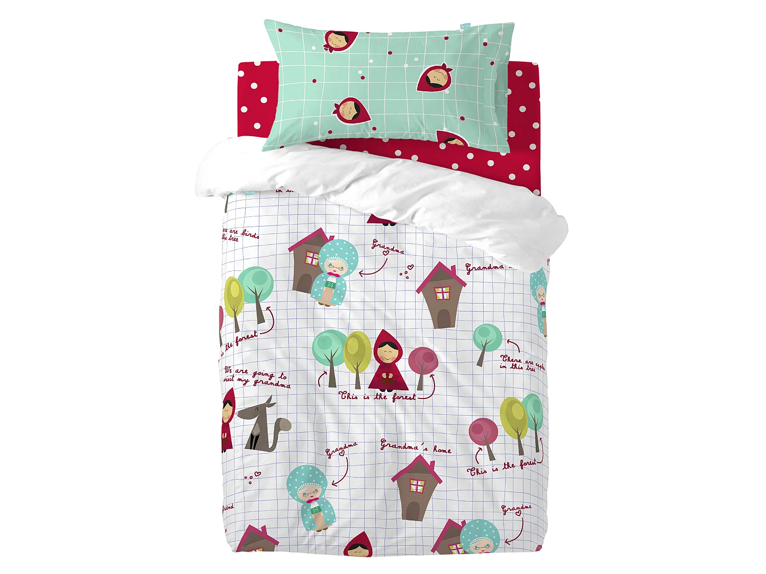 Parure housse de couette Lit Bébé 115x145 cm Grandma notebook